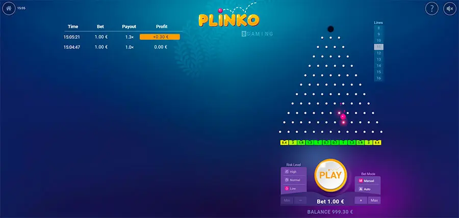 Plinko Gameplay Screenshot 2